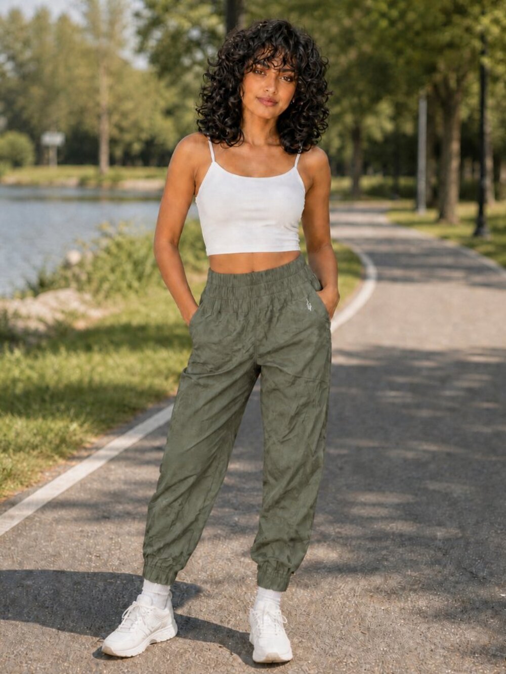Free People Movement The Way Home Joggers Track Pants Herbalicious Small NWT